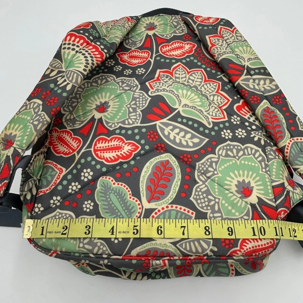 Vera Bradley Lighten Up Backpack Nomadic Floral Leaf Print Canvas Campus Travel